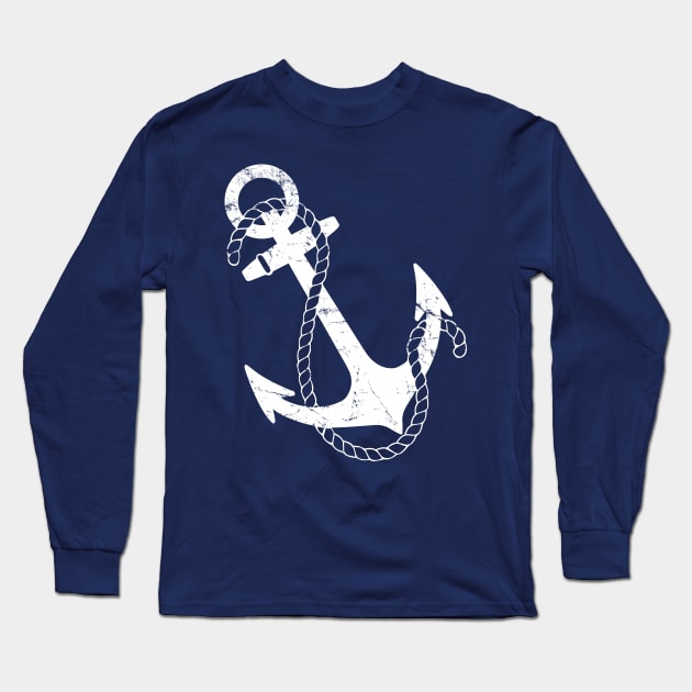 Vintage Nautical Anchor Long Sleeve T-Shirt by Flippin' Sweet Gear